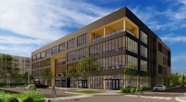 40TEN, Baltimore’s first heavy timber office building, rendering from 28 Walker Development Group