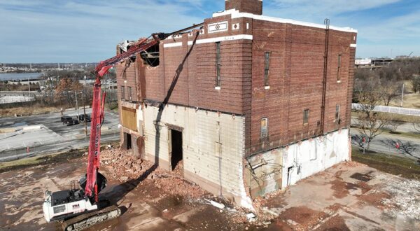 demolition of Locke Insulators building by ISI Demolition